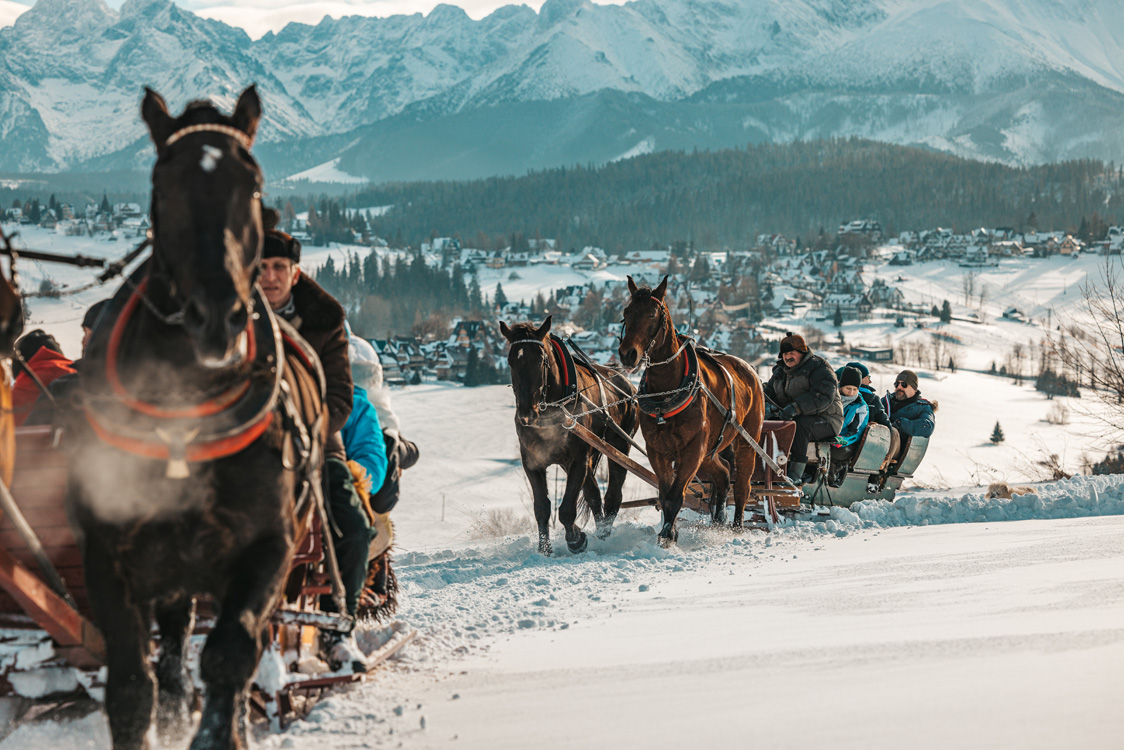 kulig zimowy na podhalu